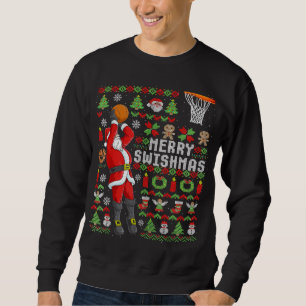 Christmas Santa Basketball Player - Slam Dunk Ugly Sweatshirt