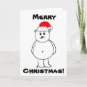 Christmas Santa Bear card