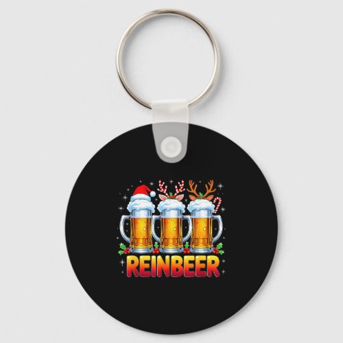 Christmas Santa Beer Lovers Funny Drinking Trend N Keychain