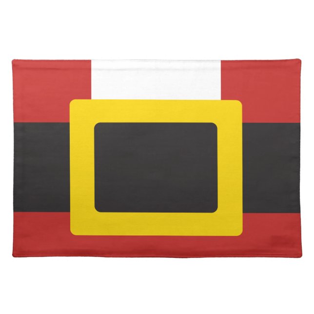 Christmas Santa Belt Holiday Placemat (Front)