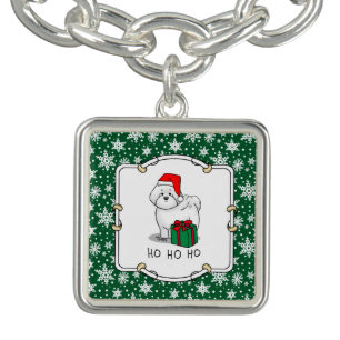 Christmas Santa Bichon Frise Dog Cute Bracelet