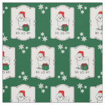 Christmas Santa Bichon Frise Dog Cute Fabric