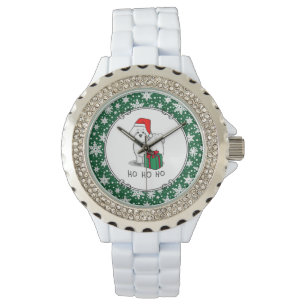 Christmas Santa Bichon Frise Dog Cute Watch