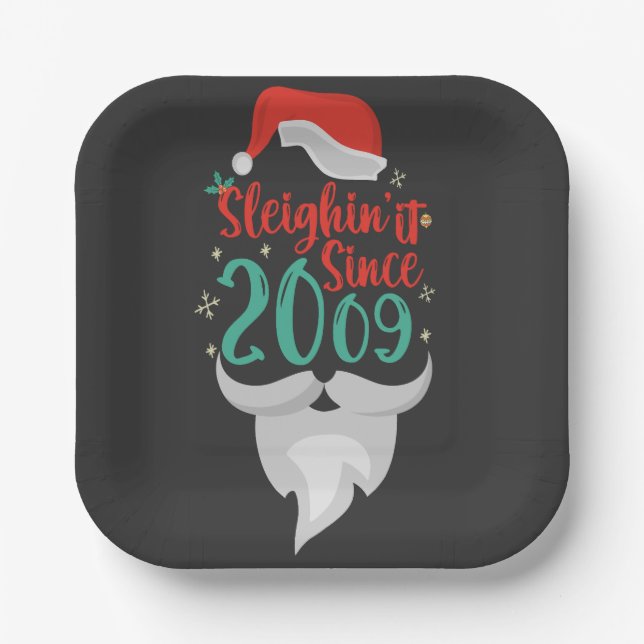 christmas,santa,birthday,anniversary,gift,reindeer paper plates (Front)