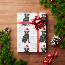 Christmas Santa Black Labrador Holiday Dog