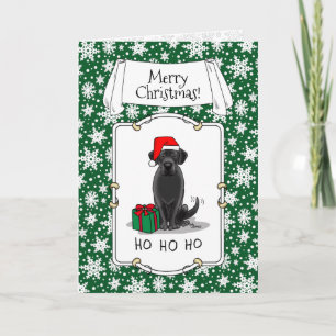 Christmas Santa Black Labrador Retriever Cute Card