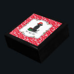 Christmas Santa Black Labrador Retriever Cute Gift Box<br><div class="desc">Merry Christmas Santa Claus Labrador Retriever - Happy,  cute dog with a Santa hat and a Christmas present. HO HO HO! Copyright © Angi Laframboise. Funny Christmas dog breed cartoon gifts for dog lovers.</div>