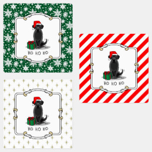 Christmas Santa Black Labrador Retriever Cute Labels