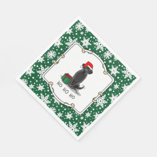 Christmas Santa Black Labrador Retriever Cute Napkins