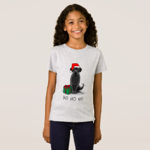 Christmas Santa Black Labrador Retriever Cute T-Shirt