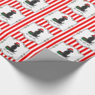Christmas Santa Black Labrador Retriever Cute Wrapping Paper