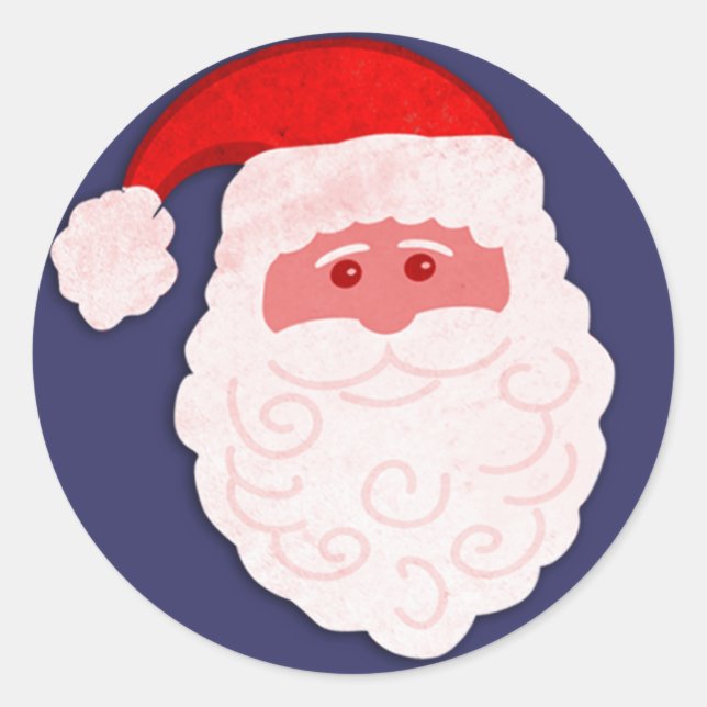 Christmas Santa blue sticker (Front)