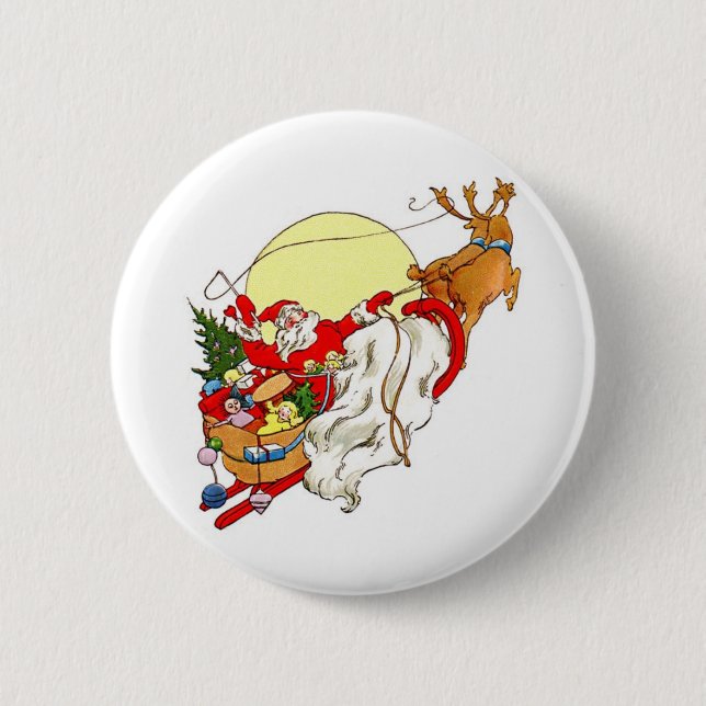 Christmas Santa Button (Front)