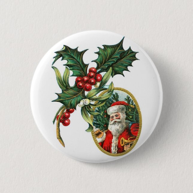 Christmas Santa Button (Front)