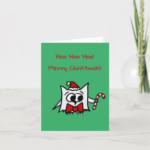 Christmas Santa Candy-cane Holiday Card