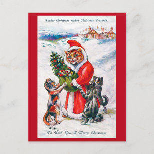  FitNxt Louis Wain Poster Cats' Christmas Gifts Canvas