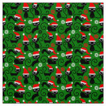 christmas santa cats xmas fabric