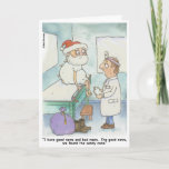 Christmas:  Santa Check Up Card at Zazzle