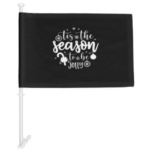 Christmas Santa Child Family Car Flag