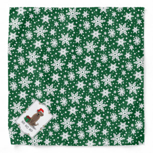 Christmas Santa Chocolate Labrador Retriever Cute Bandana