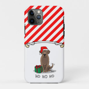 Christmas Santa Chocolate Labrador Retriever Cute iPhone 11 Pro Case