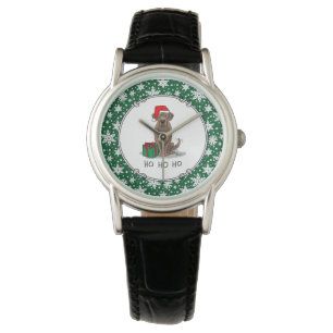 Christmas Santa Chocolate Labrador Retriever Cute Watch
