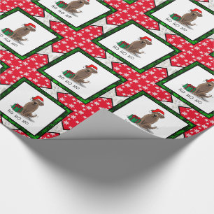 Christmas Santa Chocolate Labrador Retriever Funny Wrapping Paper