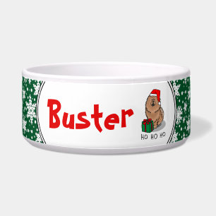 Christmas Santa Chow Chow Dog (cinnamon) Cute Bowl