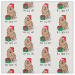 Christmas Santa Chow Chow Dog (cinnamon) Cute Fabric