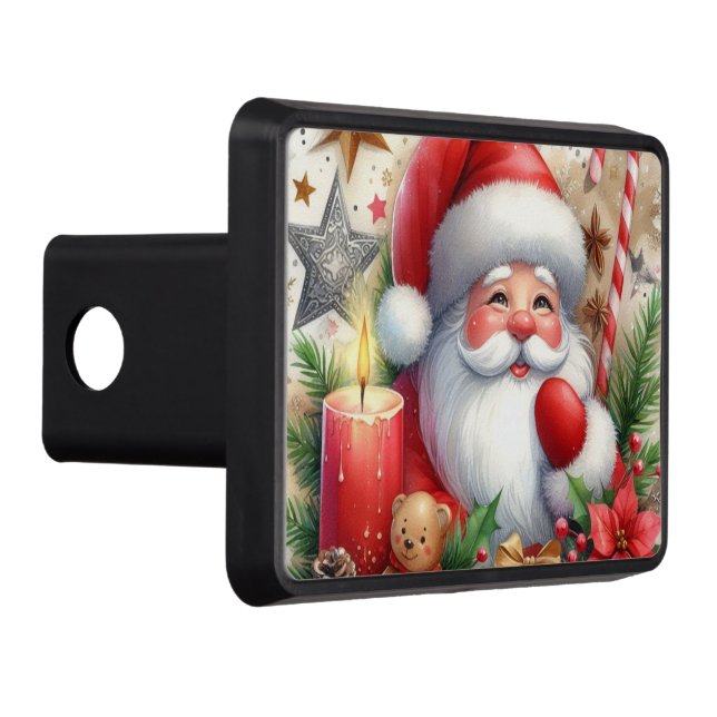 Christmas Santa Claus 2-inch Hitch Cover (Right)