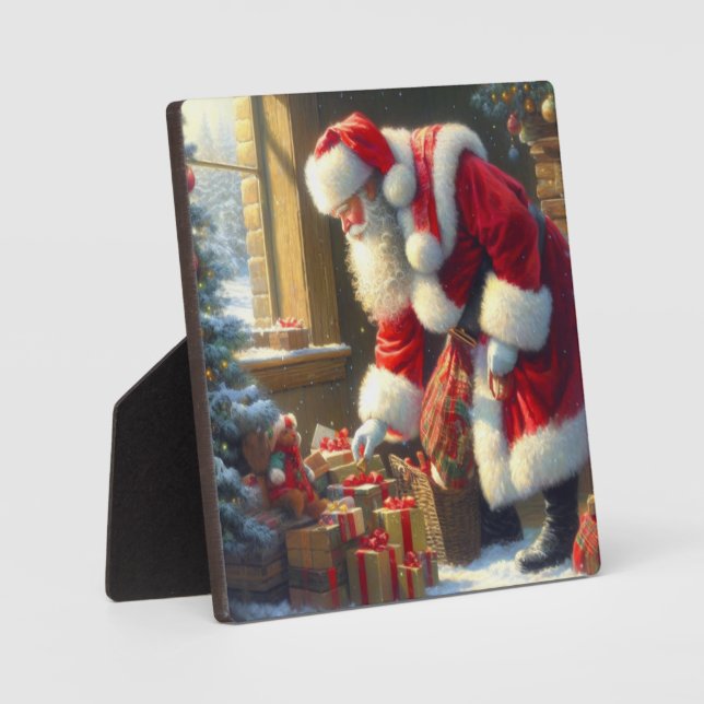 Christmas Santa Claus 3 Plaque (Front)