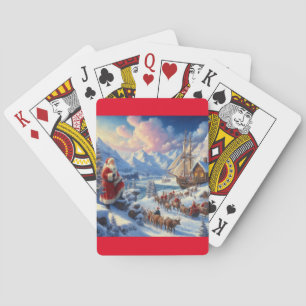 Christmas Santa Claus 6 Poker Cards