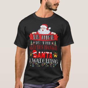 Christmas Santa Claus Analytics Manager Gift  T-Shirt