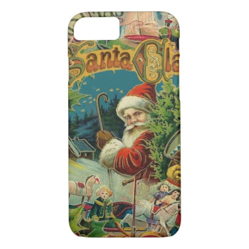 Christmas Santa Claus Antique Art iPhone 87 Case