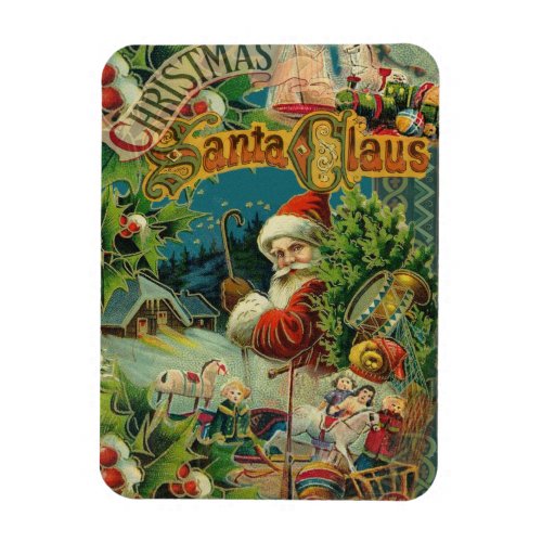 Christmas Santa Claus Antique Art Magnet