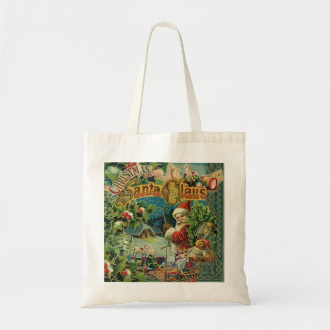 Christmas Santa Claus Antique Art Tote Bag (Front)