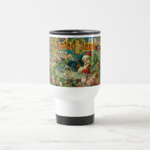 Christmas Santa Claus Antique Art Travel Mug
