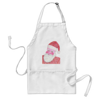 Christmas Santa Claus aprons in Pointillism