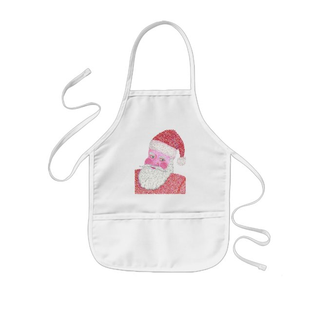 Christmas Santa Claus aprons in Pointillism (Front)