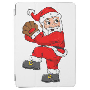 Christmas Santa Claus Baseball Catcher Boys Girls  iPad Air Cover