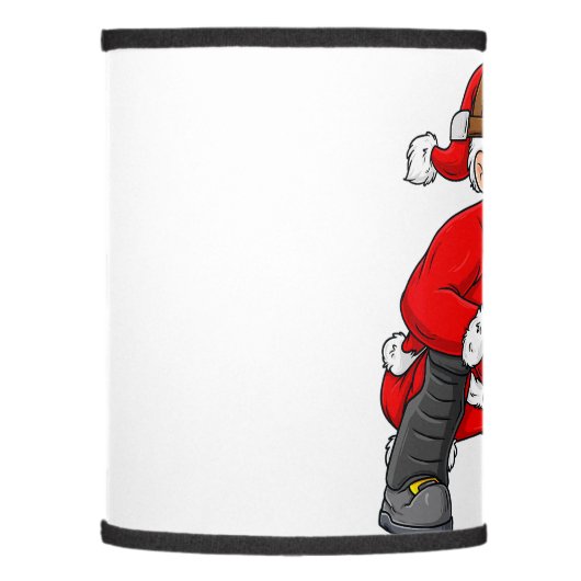 Christmas Santa Claus Baseball Catcher Boys Girls  Lamp Shade (Left)