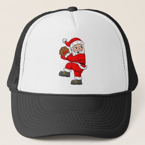 Christmas Santa Claus Baseball Catcher Boys Girls  Trucker Hat