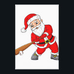 Christmas Santa Claus Baseball Pitcher Boys Kids T Canvas Print<br><div class="desc">Score a home run of holiday cheer with our 'Christmas Santa Claus Baseball Pitcher' design. Perfect for boys,  kids,  and teens celebrating Xmas on the baseball diamond.</div>