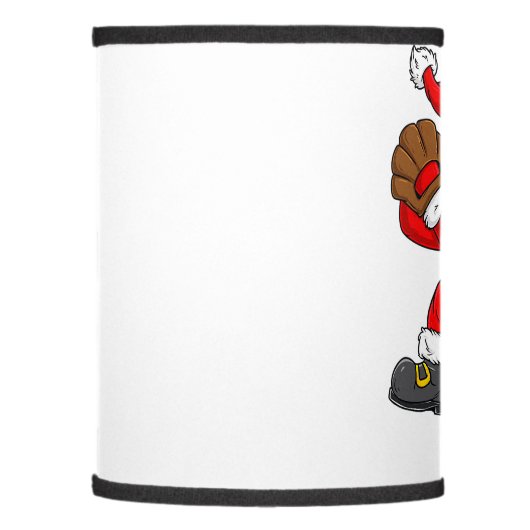 Christmas Santa Claus Baseball Pitcher Boys Kids T Lamp Shade (Left)