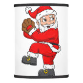 Christmas Santa Claus Baseball Pitcher Boys Kids T Lamp Shade (Front)