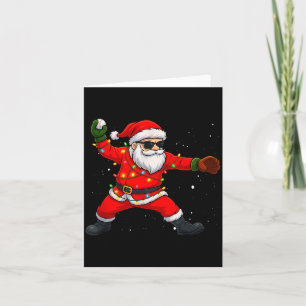 Christmas Santa Claus Baseball Tcher Boys Kids Tee Card
