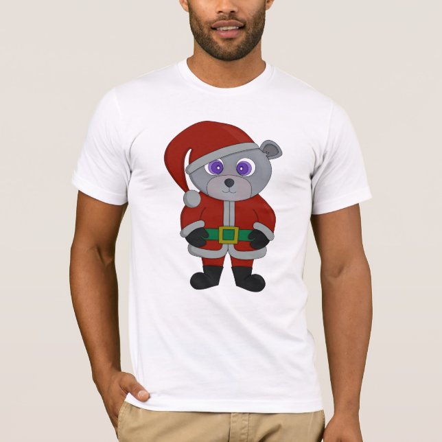 Christmas Santa Claus Bear T-Shirt (Front)