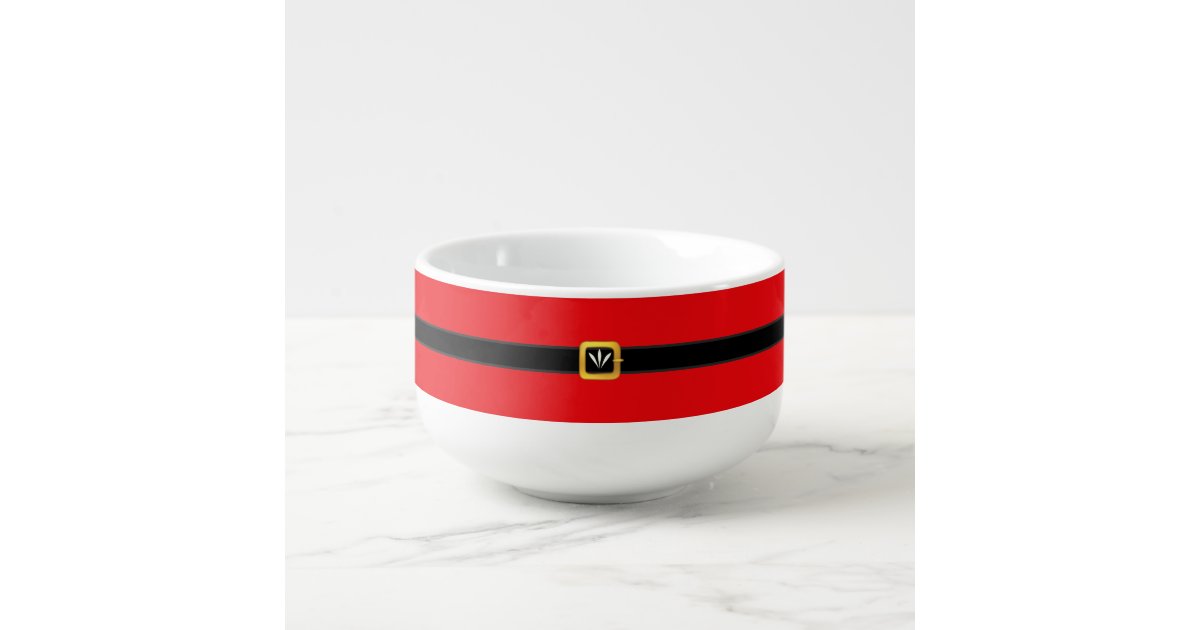 Christmas Santa Claus belt Soup Mug Zazzle