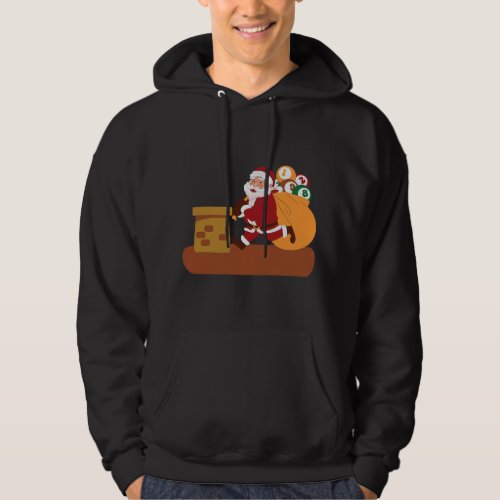 Christmas Santa Claus Billiards Pool Xmas Funny Gr Hoodie