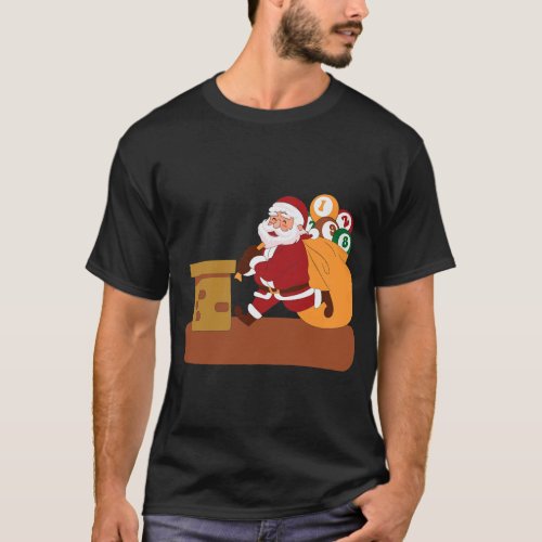 Christmas Santa Claus Billiards Pool Xmas Funny Gr T_Shirt